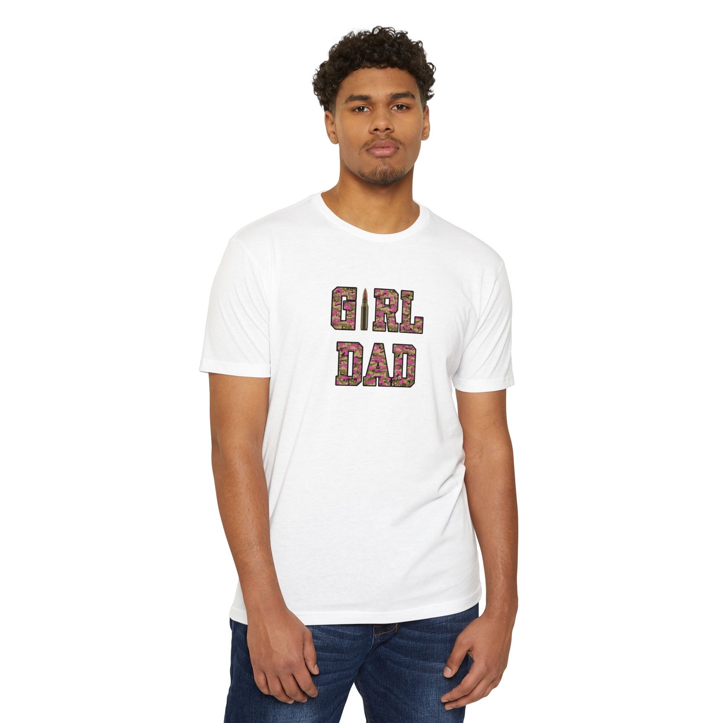 GIRL DAD-pink Jersey T-shirt
