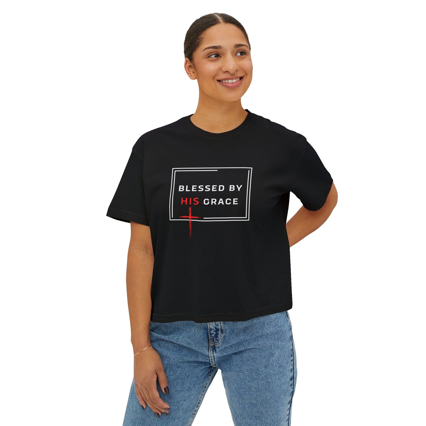 Blessed by HIS grace Women's Boxy Tee