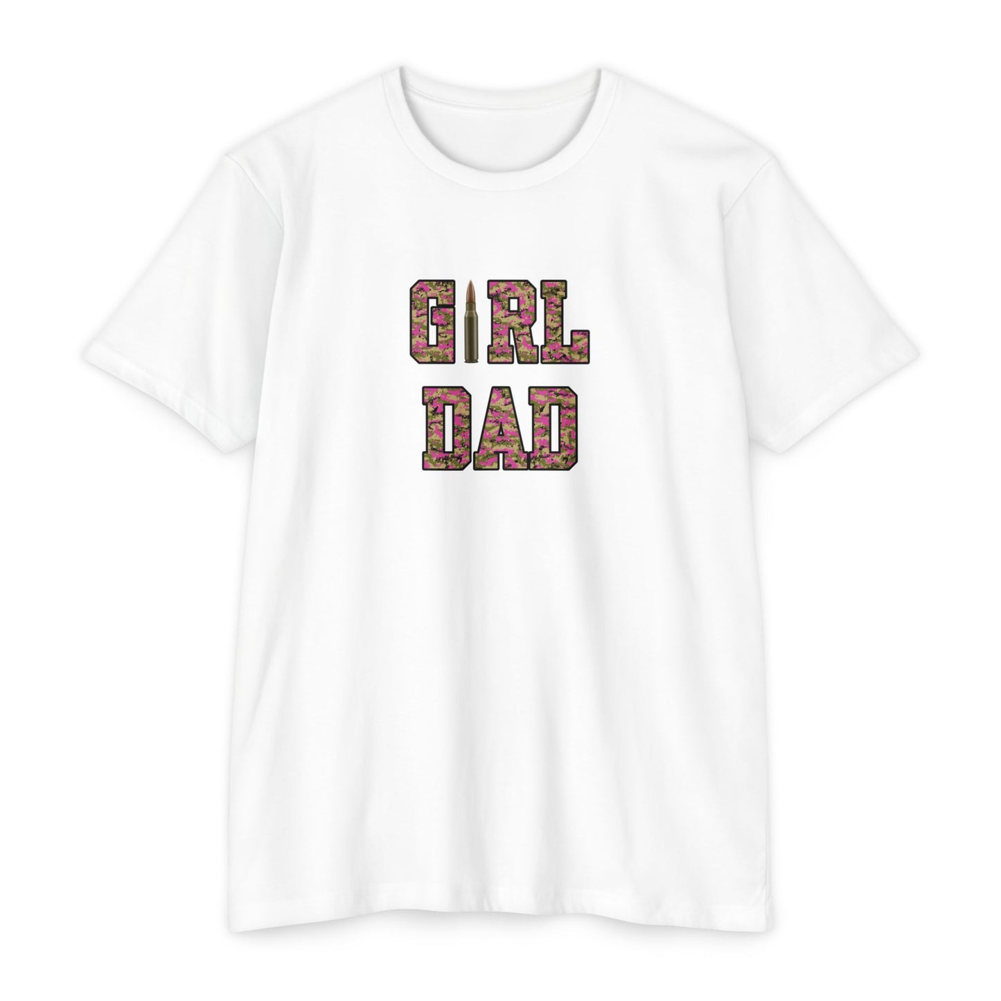 GIRL DAD-pink Jersey T-shirt