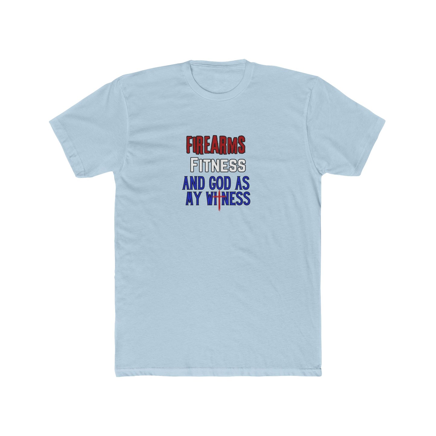 Faith Family Fitness Freedom T‑Shirt — Patriotic USA Flag Text Tee