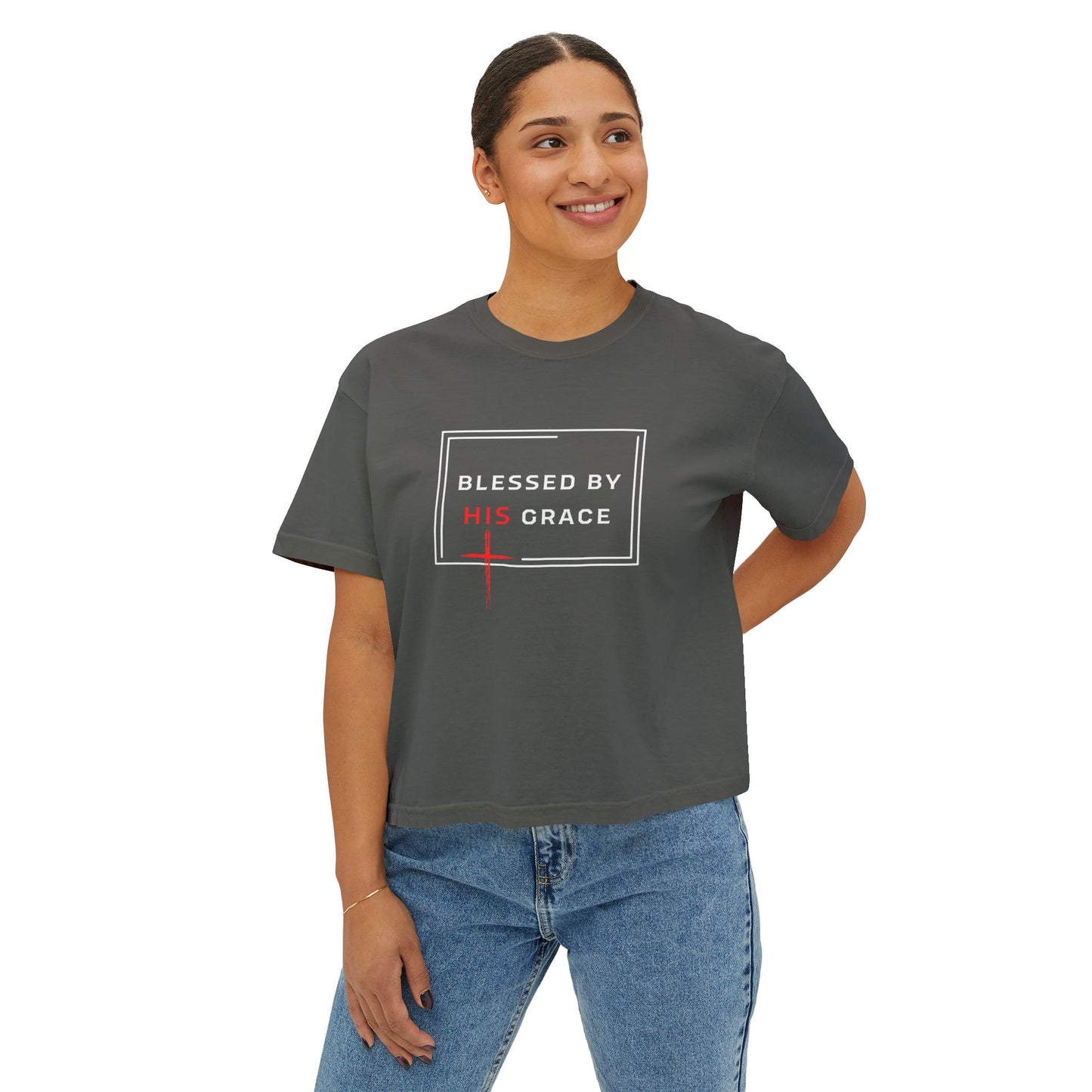 Blessed by HIS grace Women's Boxy Tee