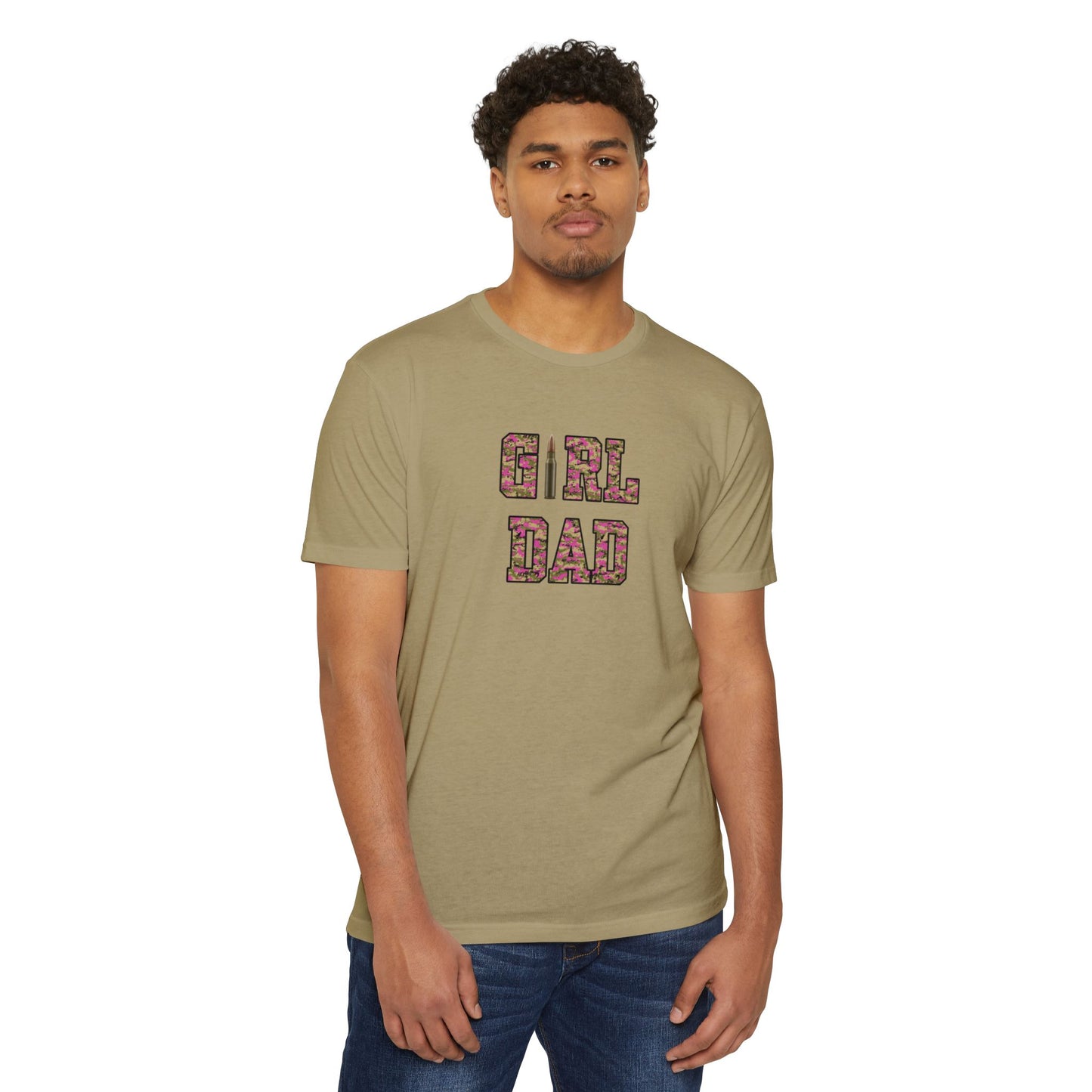 GIRL DAD-pink Jersey T-shirt