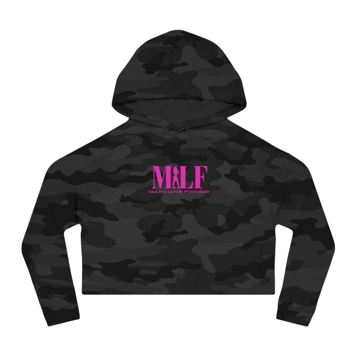 MILF Mama I Love Fitness Women’s Cropped Hooded Sweatshirt