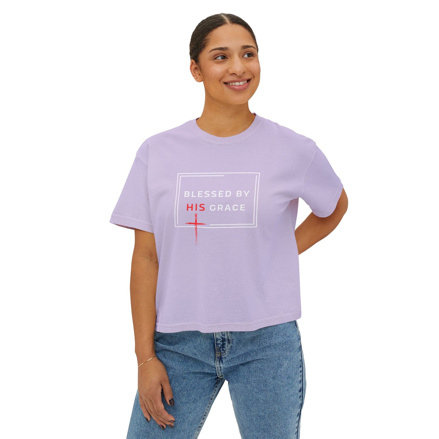 Blessed by HIS grace Women's Boxy Tee