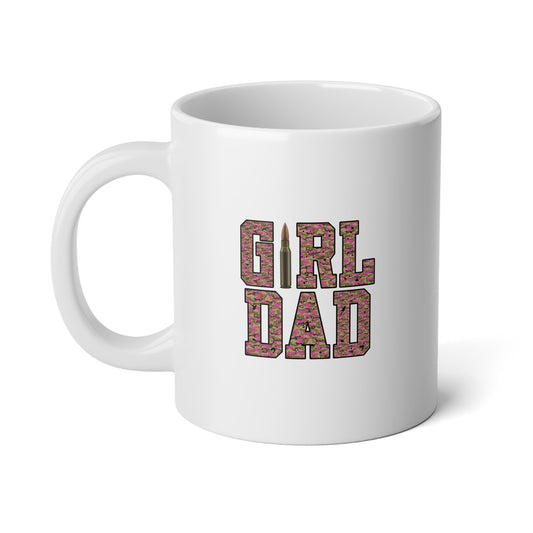Girl Dad Jumbo Mug, 20oz Pink Camo