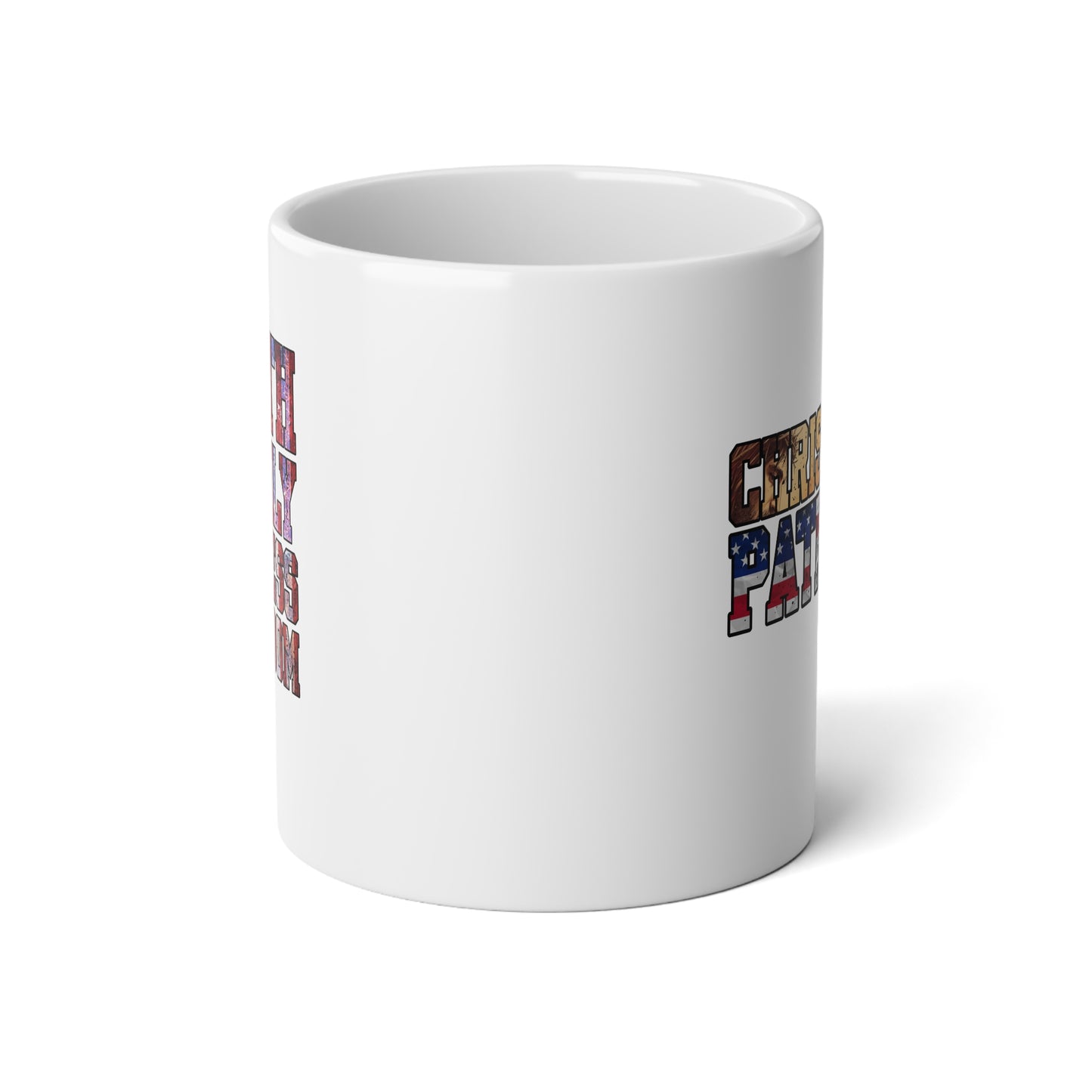 Jumbo Dad Mug 20 oz-Christian Patriot/Faith Family Fitness Freedom
