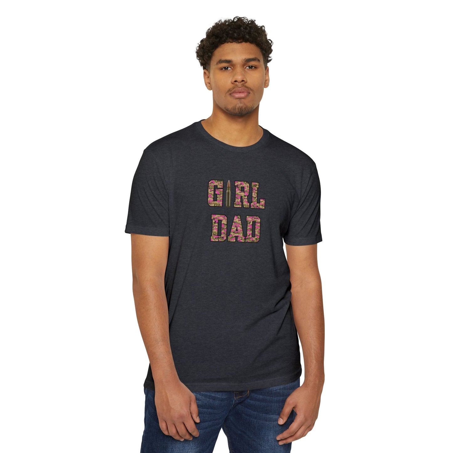 GIRL DAD-pink Jersey T-shirt