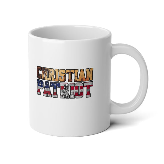 Jumbo Dad Mug 20 oz-Christian Patriot/Faith Family Fitness Freedom