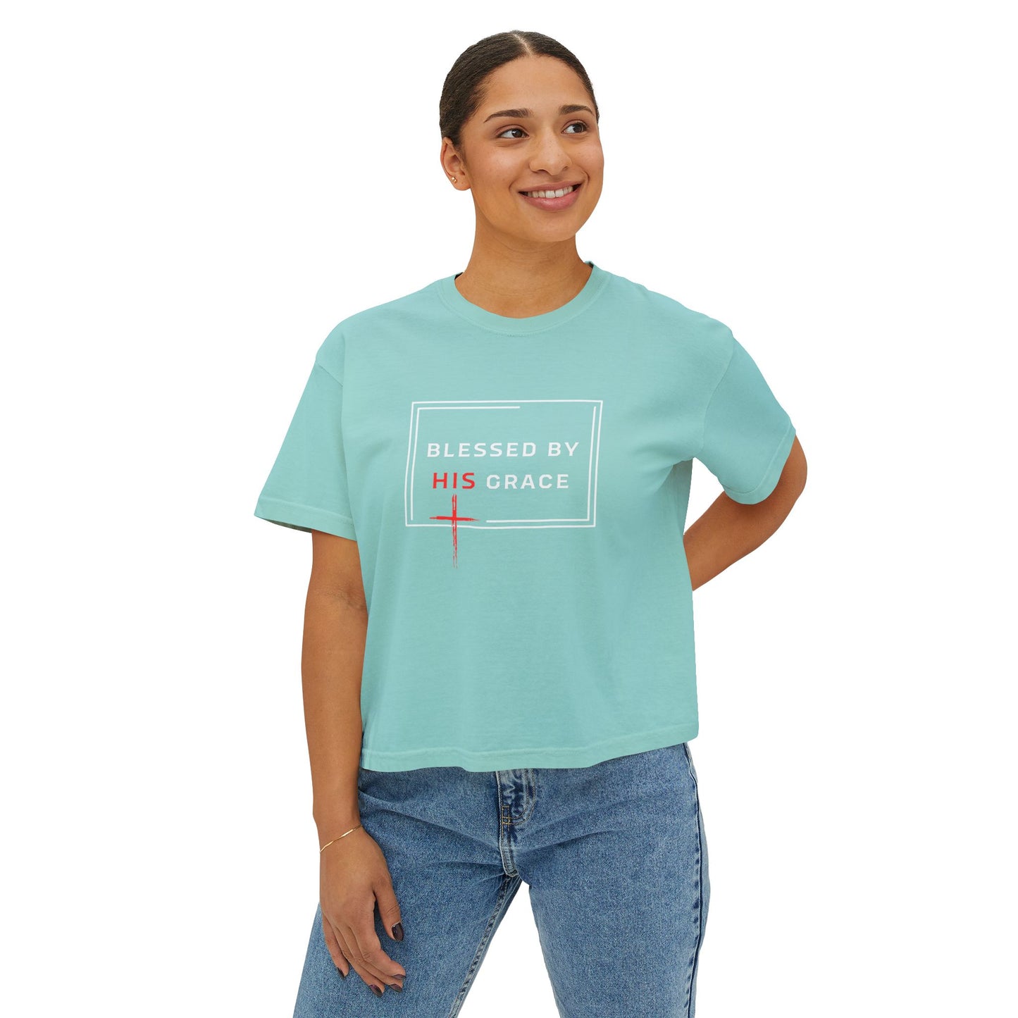 Blessed by HIS grace Women's Boxy Tee